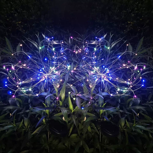 Garten Solar LED Feuerwerk Laterne | 84cm, 600mAh, 200 RGB LED | LFW-B200-Color
