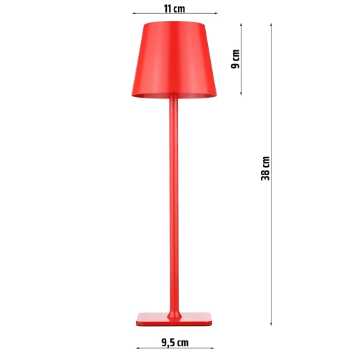 Tischlampe mit eingebautem Akku | Berührungsempfindliche Nachttischlampe | HJA20-RED