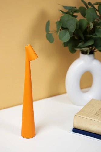 Tischlampe 33,5 cm | Kabellose Nachtlichtlampe mit eingebautem Akku | Lampe mit Touch-Steuerung | HMS-355-ORANGE