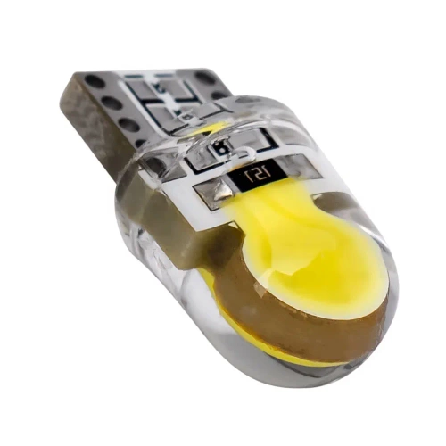 LED-Leuchtmittel | W5W T10, 2 COB, 4-Chip, Silikon, kurz – 24 mm