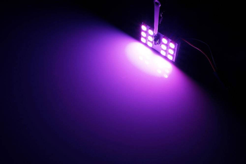 RGB-LED-Panel-Kit | 2 LED-Panels 12 SMD 5050 RGB | Farbfernbedienung | C5W- und W5W-Adapter