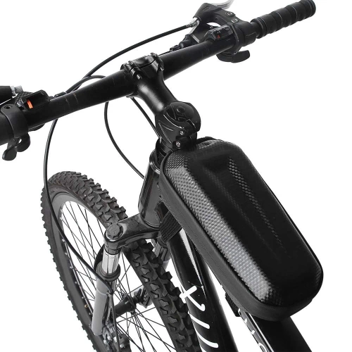 Wasserdichte EVA-Hartschalen-Fahrradrahmentasche mit Reflektoren 1,2 l | Geräumige Fahrradtasche mit Doppelschloss | 287YB