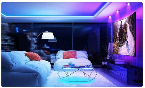 IP44 Wasserdichter RGB LED Streifen 5m | Farbwechsel LED Band mit IR Fernbedienung | Flexibel LED Lichtband für Beleuchtung von Haus