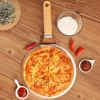 Stahl-Pizzaschaufel | Brot- und Gebäckschieber | Runde Ofenschaufel | MD-120-SILVER