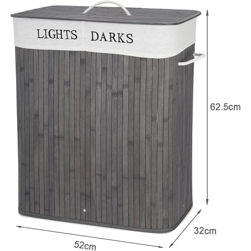 Wäschekorb | 100 l | grau | ZYL-100L-GREY