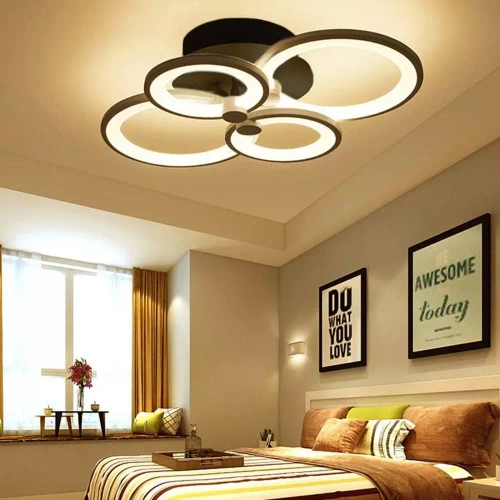 LED-Deckenleuchte | Aufbaupanel 48 W | schwarz | RLC-C48W-B