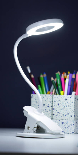Schreibtischlampe, Schullampe RING LED mit Klemme für den Tisch | Touch-Schalter | Q5-2