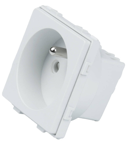 Vierfach-Rahmen-Set + 4x Schuko-Steckdose mit Erdung 230V | Gehärtetes Glas | Weiß | SC80-4