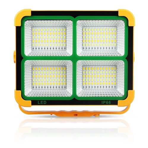 LED-Arbeitsleuchte | solarbetrieben, Powerbank-Funktion, 100 W | gelb | TGD-100W-YELLOW