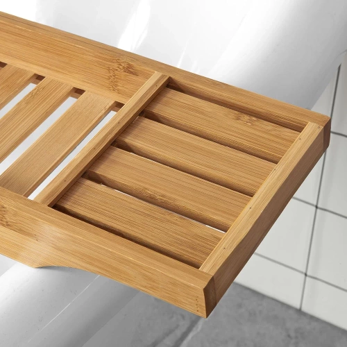 Bambus Badewannenregal | Aufsatz | Badezimmer Organizer | Home Spa | BBR-683