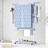 Wäschetrockner | Vertikaler Kleiderständer | Horizontaler Wäschetrockner | TW-116-BLUE