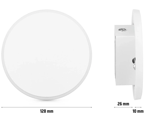 LED-Wandleuchte | Wandlampe ⌀13 cm | Moderne runde Lampe | BD20-13CM-W