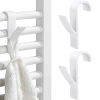 Handtuchhaken für Bad | Befestigung am Heizkörper, Radiator | Haken-Set | weiß | PG-Y03-WHITE