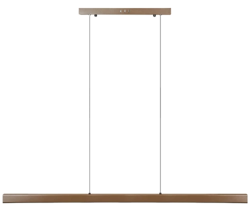 LED-Pendelleuchte | rechteckig, Fernbedienung, 120 cm, 48 W | braun | SX41-120CM-48W-BR