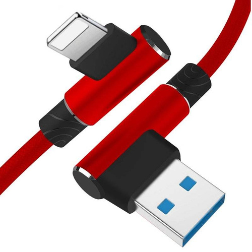 Apple Lightning 1M | Winkel-USB-Ladekabel für iPhone 5 6 7 8 X 11 2.4A | AM30