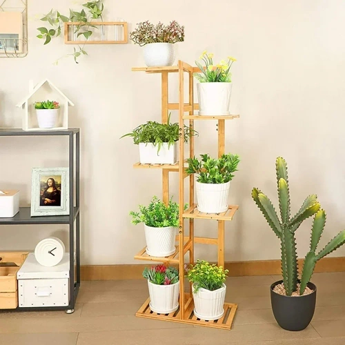 Bambus Blumenregal, Blumenständer | 7 Regale, 103cm | MHJ-S06