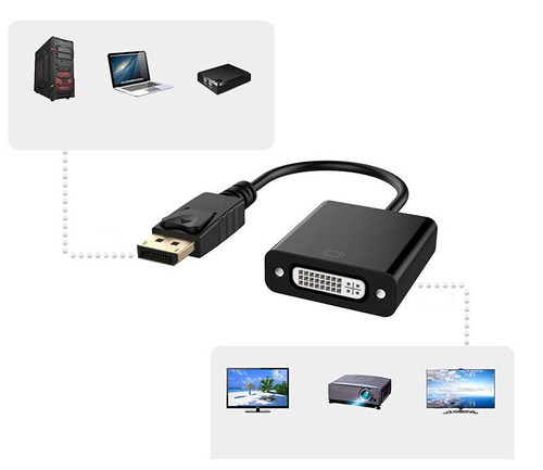 DisplayPort zu DVI Konverter | Kabel, Adapter DP Full HD 60hz | DPVI-25CM
