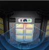 Garten Solar-LED-Lampe mit Bewegungs- und Dämmerungssensor IP65 | 3 verstellbare Panels | 360 LED-COB-Lampen | IR-Fernbedienung | LD-W786