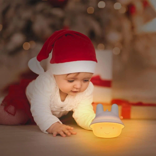 LED-Nachtlicht Kinder Silikon Hase | tragbares Nachtlicht 9 Lichtfarben | JL-502