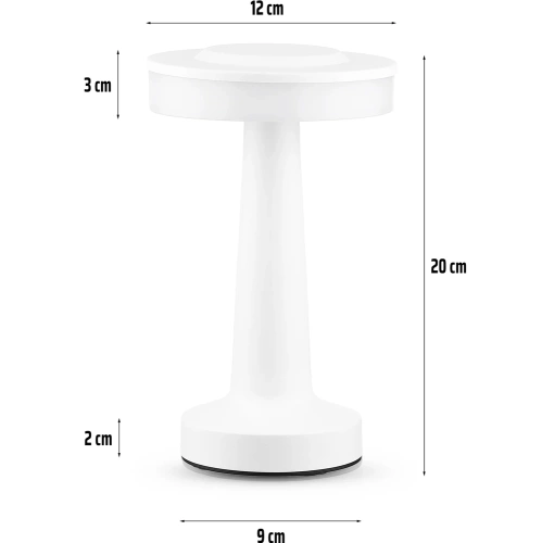 Kabellose Tischlampe | Berührungsempfindliche Nachtlichtlampe mit einstellbarer Lichtfarbe | USB-Lampe | HJA14-WEISS