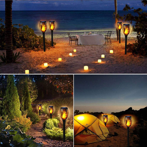 LED-Gartenleuchte Solar Fackel | 51 cm | 12 SMD 2835 | 6 Stück | HYD-12LED