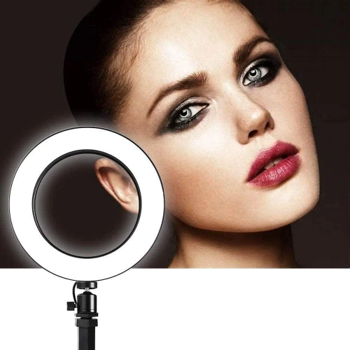 16 cm LED-Ringlicht mit 25 cm Stativ | Kompaktes Set für Make-up, Streaming und Fotografie |