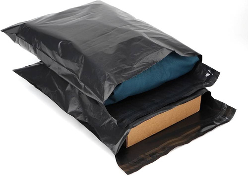 50 Stück | 50 Stück | Robuster Polybeutel 4XL | 450x550 | schwarzer, verstärkter Folienumschlag 