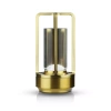 Camping-Tischlampe mit eingebautem 2000mAh Akku und Touchpanel | 3 Helligkeitsstufen, dimmbar | Gold | HJA27