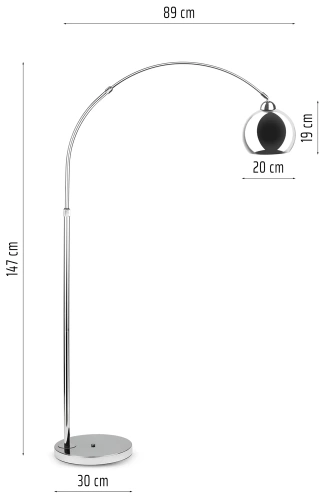 Silberne Stehlampe | Moderne Beleuchtung | Metall Stehlampe | DYT-L90S-SILVER