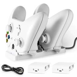 Ladegerät für Xbox One S/X Controller | Ladestation mit 2 Akkus | HB-P04