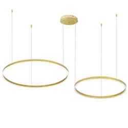 Zweiteilige moderne Pendelleuchte | LED | Gold | RLK-C02-50W-G
