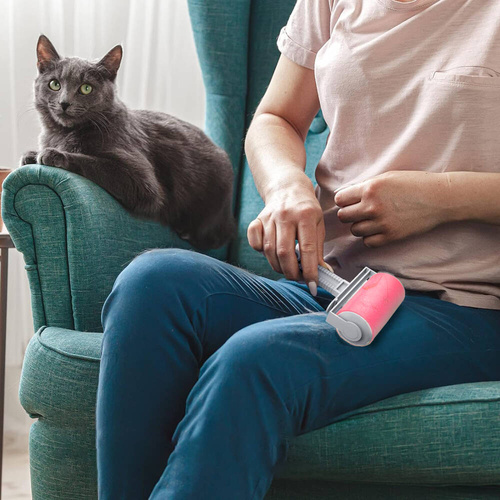 Fusselroller | für Kleidung und Textilien | pink | WHS-282-PINK