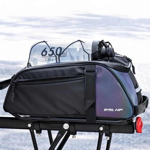 Fahrradtasche 3-in-1 für Gepäckträger | 8 l | wasserdichte Tasche mit Reflektoren | geräumige Hinterradtasche für Gepäckträger | FGTB-02