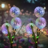 Sonnenblume Solar | Solar-LED-Gartenlampe Knoblauch Ziertrio | 70 cm, 600 mAh | FLD-03-C