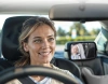 Rückspiegel zur Beobachtung des Kindes im Auto | an der hinteren Kopfstütze mit elastischen Bändern befestigt | JH-04