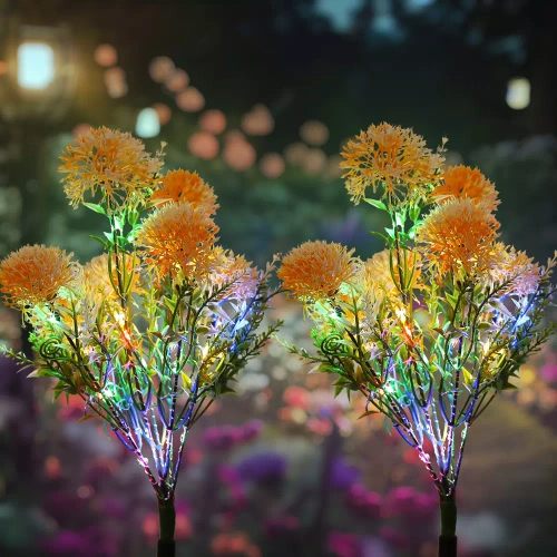 LED-Gartenleuchte Solar Blume Oset | 65 cm, 600 mAh | gelb | FLD-14-YELLOW