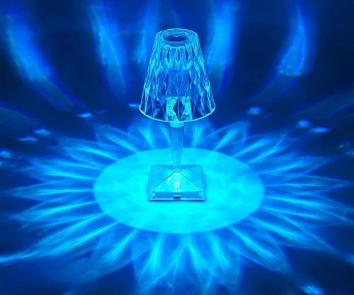 Kristall-Nachtlicht | Touch- oder Fernbedienungsnachtlicht | Moderne LED-Nachtlicht mit Farbwechselmöglichkeit | DTL-C16-RGB