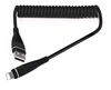 Lightning 1M | Spiralkabel USB zum Aufladen von Telefonen | Quick Charge 3.0 2.4A | AM32