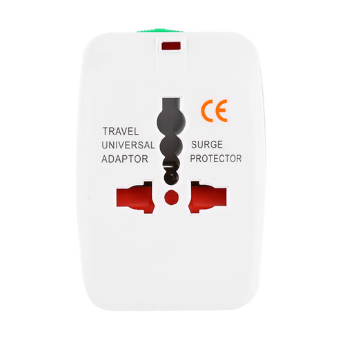 Multifunktionales Reiseadapter, Netzadapter mit Ladegerät und zwei USB-Anschlüssen | EU/USA/CN/UK/AUS | AD-T202