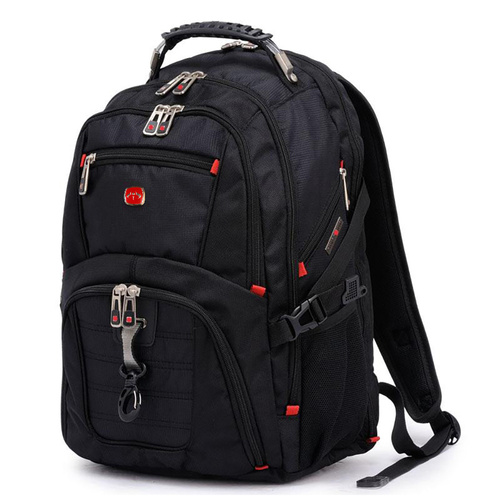Multifunktions-Rucksack | 40 l, Laptopfach, USB- und 3,5-mm-Klinkenanschluss | 1680D ballistisches Nylon | schwarz