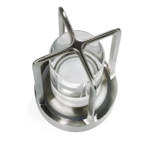 LED-Tischleuchte für Camping | integrierter Akku 2.000 mAh, Touch-Bedienfeld, 3 Lichtfarben, dimmbar | silber | HJA27