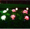 Solarblume | Solar-LED-Gartenlaterne Lotus, Seerose | 72 cm, 600 mAh | FLD-25-PINK