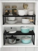 Badezimmer-Kosmetikregal | Metallständer für die Küche | Gewürzständer | Freistehendes Regal | MSK-L30CM-B