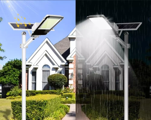 Straßenlaterne, Solar-LED-Lampe 2000W | 20Ah, IP65, 628 LED SMD5730 | großes Solarpanel 6V/25W | Fernbedienung | LDT-B628