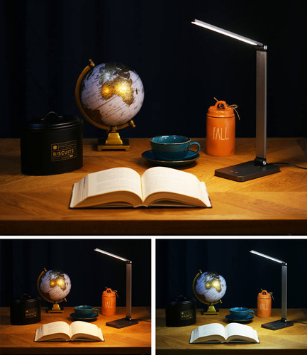 Schreibtischlampe LED 5W für Schule | 3 Lichtfarben | Touch-Schalter | MT-856