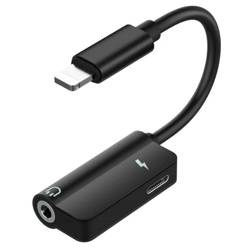 Audio-Adapter | Lightning auf Lightning und 3,5 mm Klinke, 2-in-1, kompatibel mit iPhone | UA-001