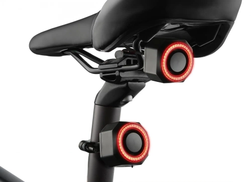 Intelligentes Fahrradrücklicht mit Alarm | 4-in-1 LED-Fahrradalarm | Bremslicht mit Hupe 110 dB | BBL-A6