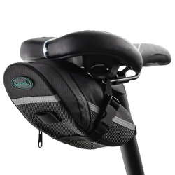 Wasserdichte Fahrradtasche aus strapazierfähigem 600D-Material | Leichte, aerodynamische Satteltasche mit Reflektoren | 600DCWBW-208
