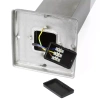 Gartenstandlampe, quadratischer Pfosten für E27-Glühlampe | 230V Stromversorgung, Edelstahl | Inox, 65cm | LLF-65CM