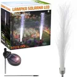 Solarblume | Solar-LED-Gartenlaterne Kaltfeuer | 90 cm, 600 mAh | FLD-45-WHITE